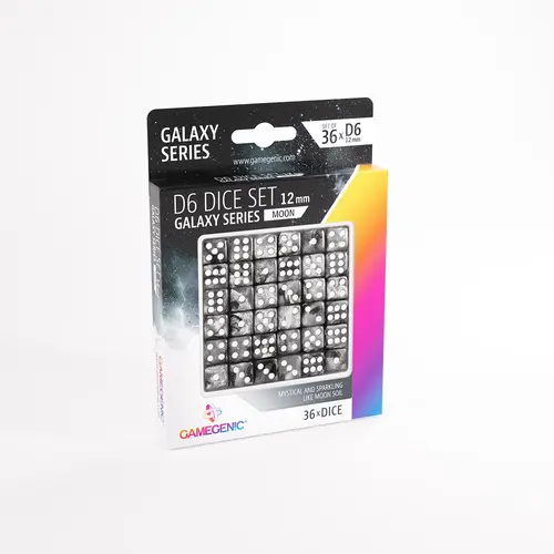 Gamegenic Gamegenic Galaxy Series - Moon D6 Dice Set 12mm