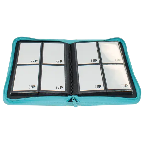 Ultra Pro 4-Pocket Zippered Pro Binder - Vivid Light Blue Ultra Pro