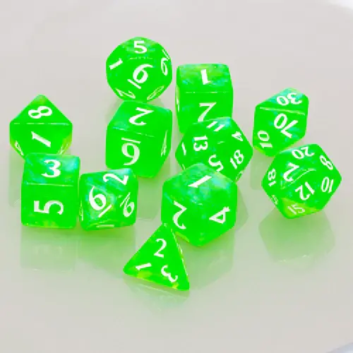 Ultra Pro Eclipse 11 Dice Set - Lime Green - Ultra Pro