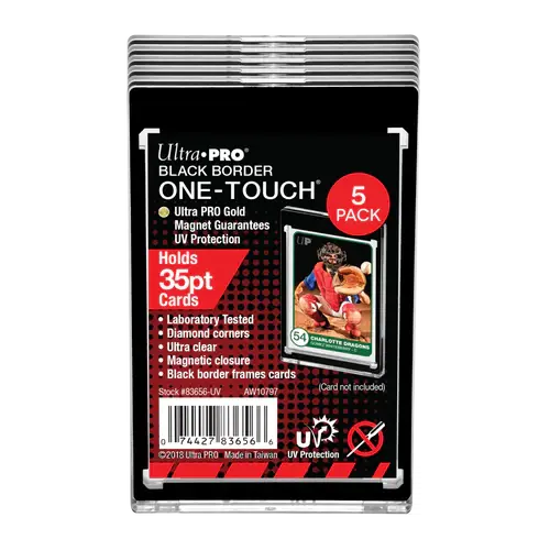 Ultra Pro One-Touch Magnetic Holder - 35pt - Black Border - 5 Pack Ultra Pro