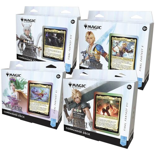 Magic The Gathering Final Fantasy Collector's Commander Deck Set MTG (4 Decks) Magic The Gathering Final Fantasy Collector's Commander Deck Set MTG (4 Decks)