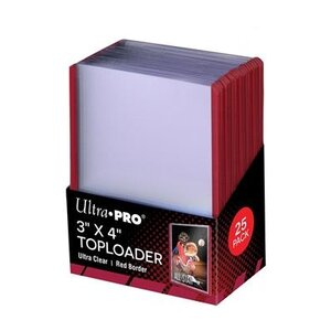 Ultra Pro Toploaders Clear Red Border Ultra Pro