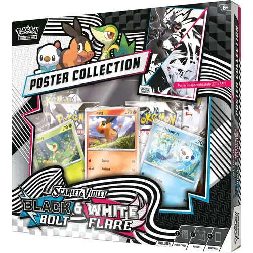 The Pokémon Company Pokemon Scarlet & Violet Black Bolt & White Flare Poster Collection The Pokémon Company Pokemon Scarlet & Violet Black Bolt & White Flare Poster Collection