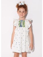 Mayoral Mayoral-Embroidered print dress