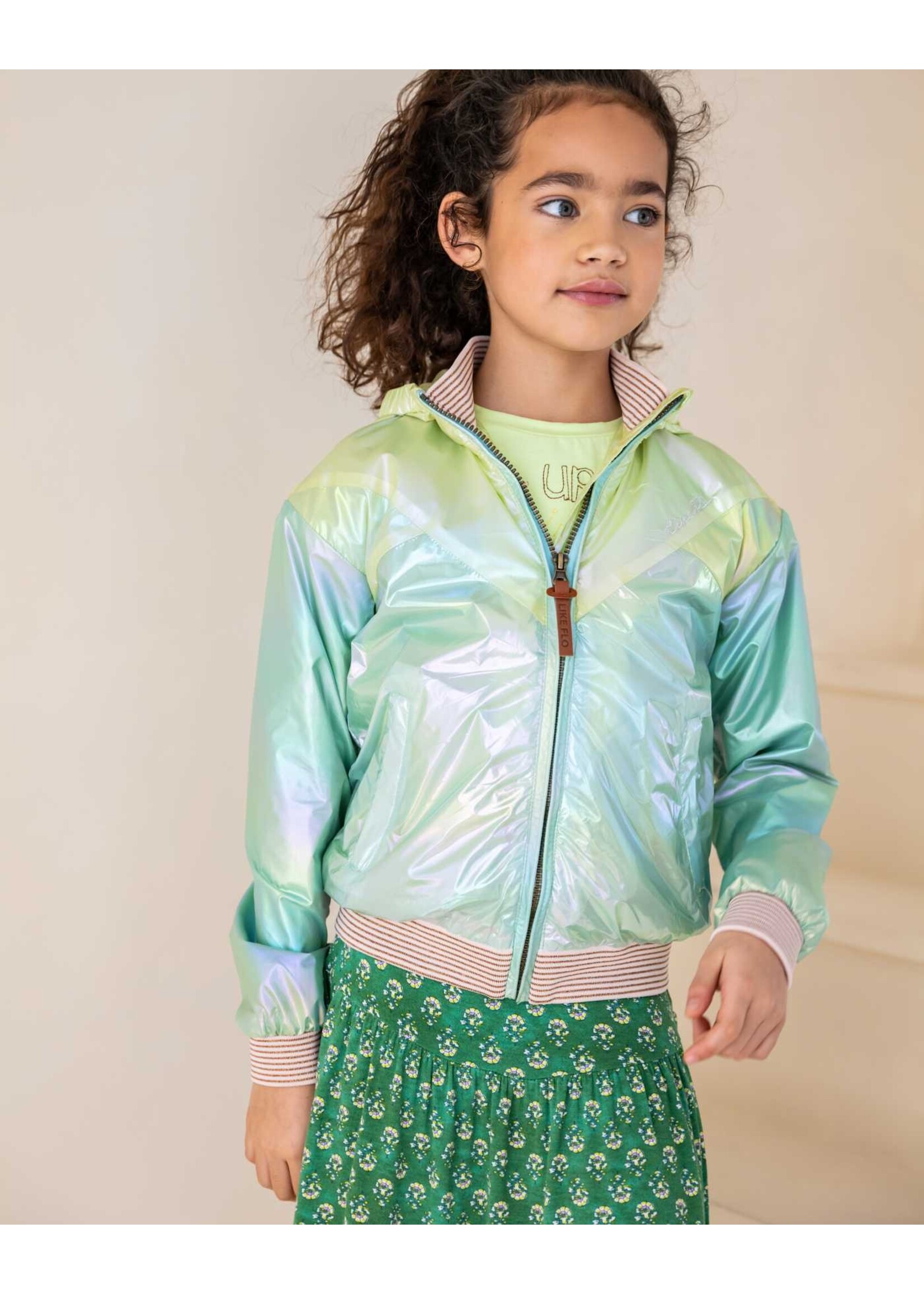 Like Flo Like Flo-Flo girls hooded rainbow jacket