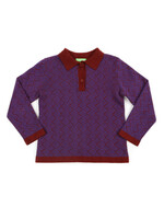 Damian polo knit brick 7-8y