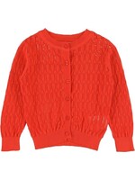 Lily Balou  Girls Iris Cardigan Knitwear Red Orange 5/6 jaar