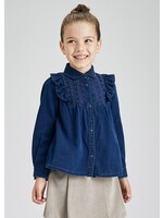 Mayoral Denim stitched blouse