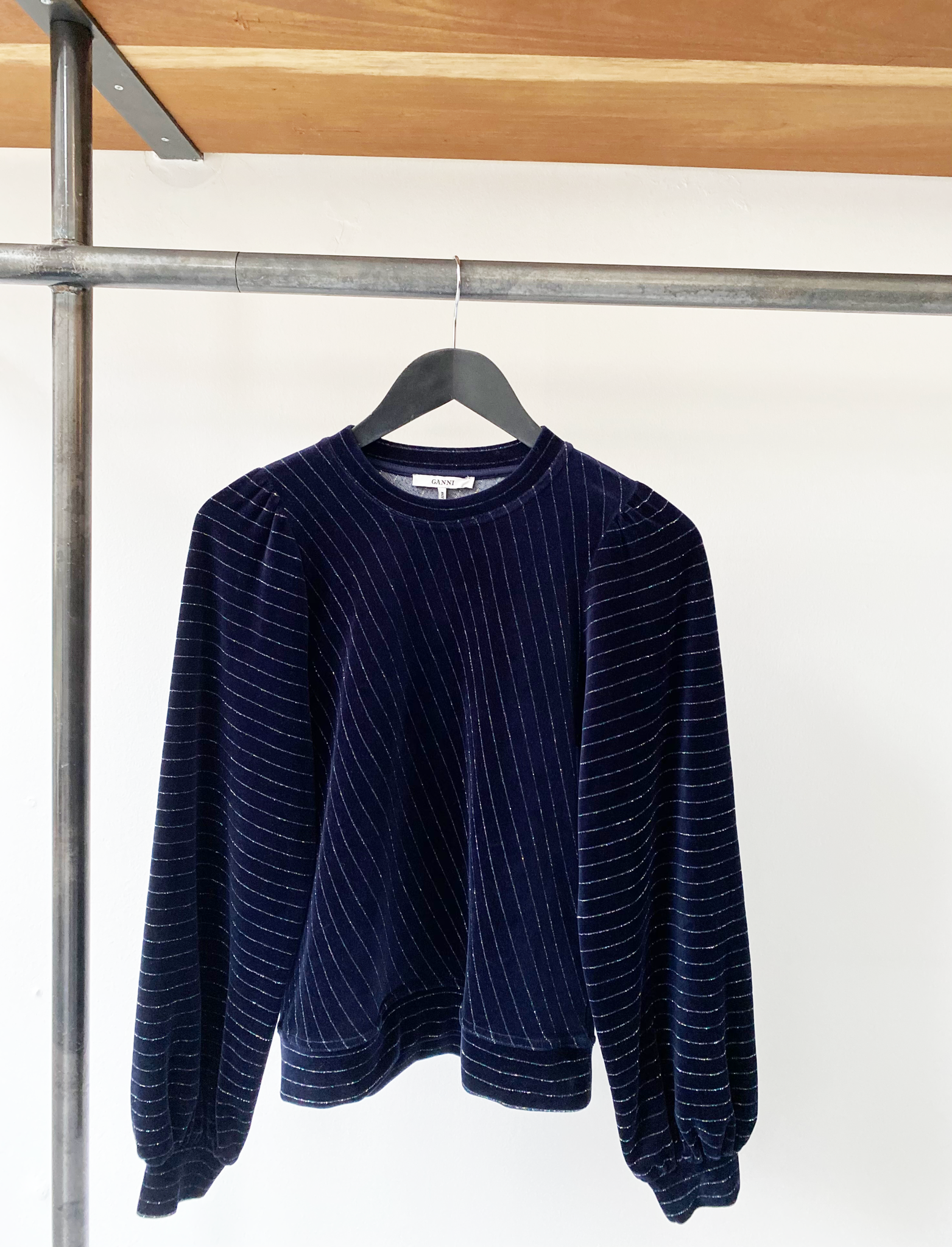 GANNI velvet top size 36