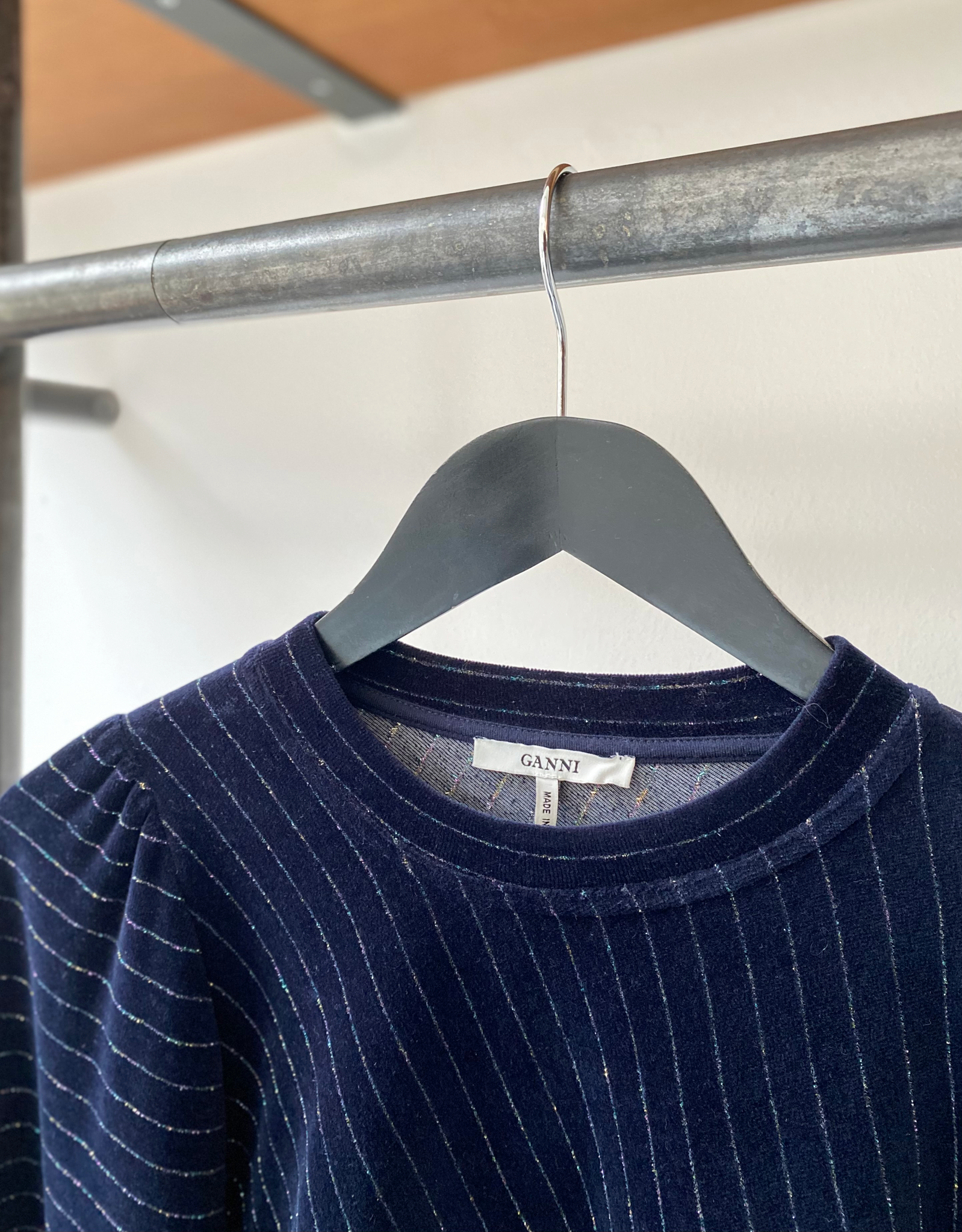GANNI velvet top size 36