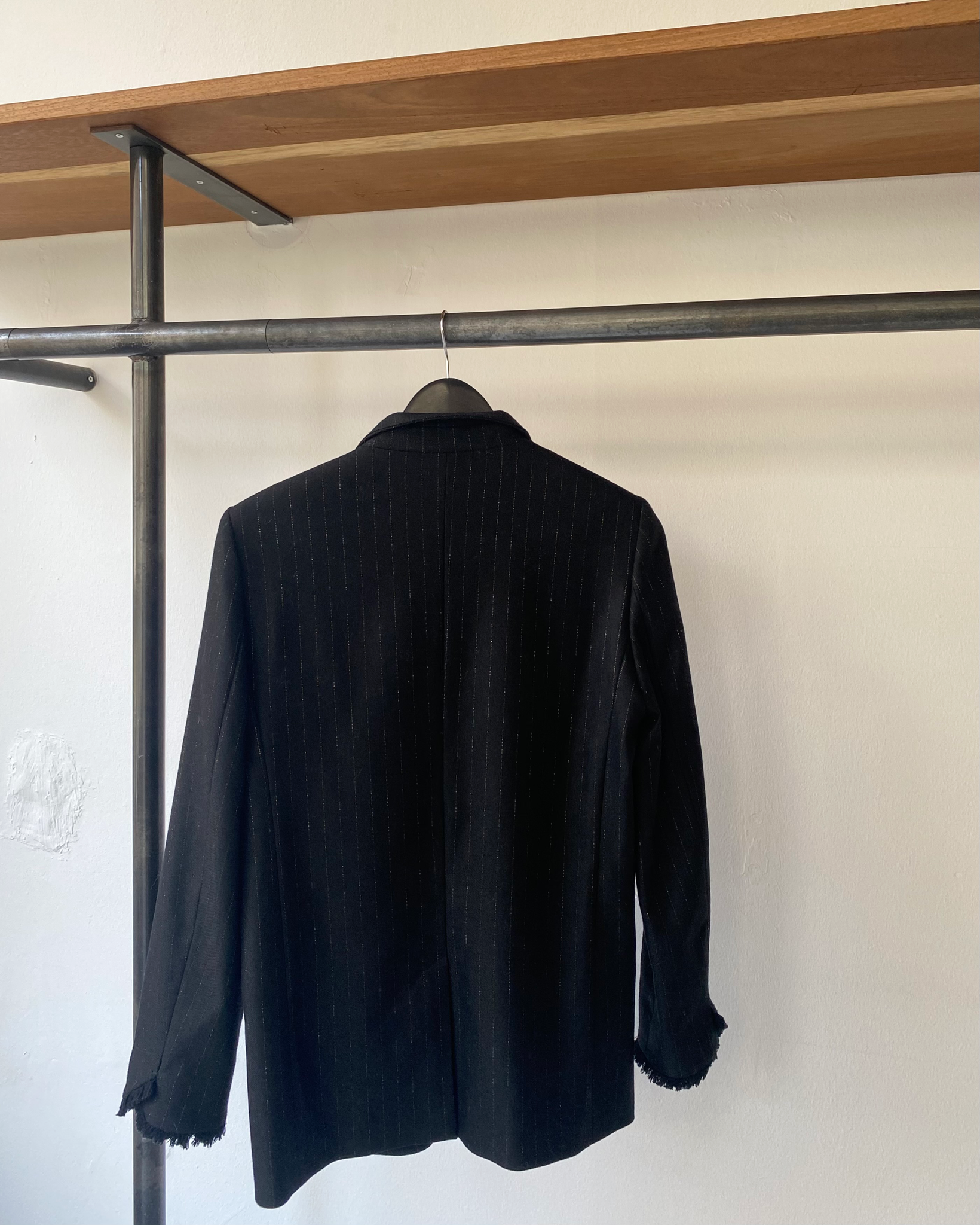 Zadig & Voltaire metalized wool blend jacket size 38