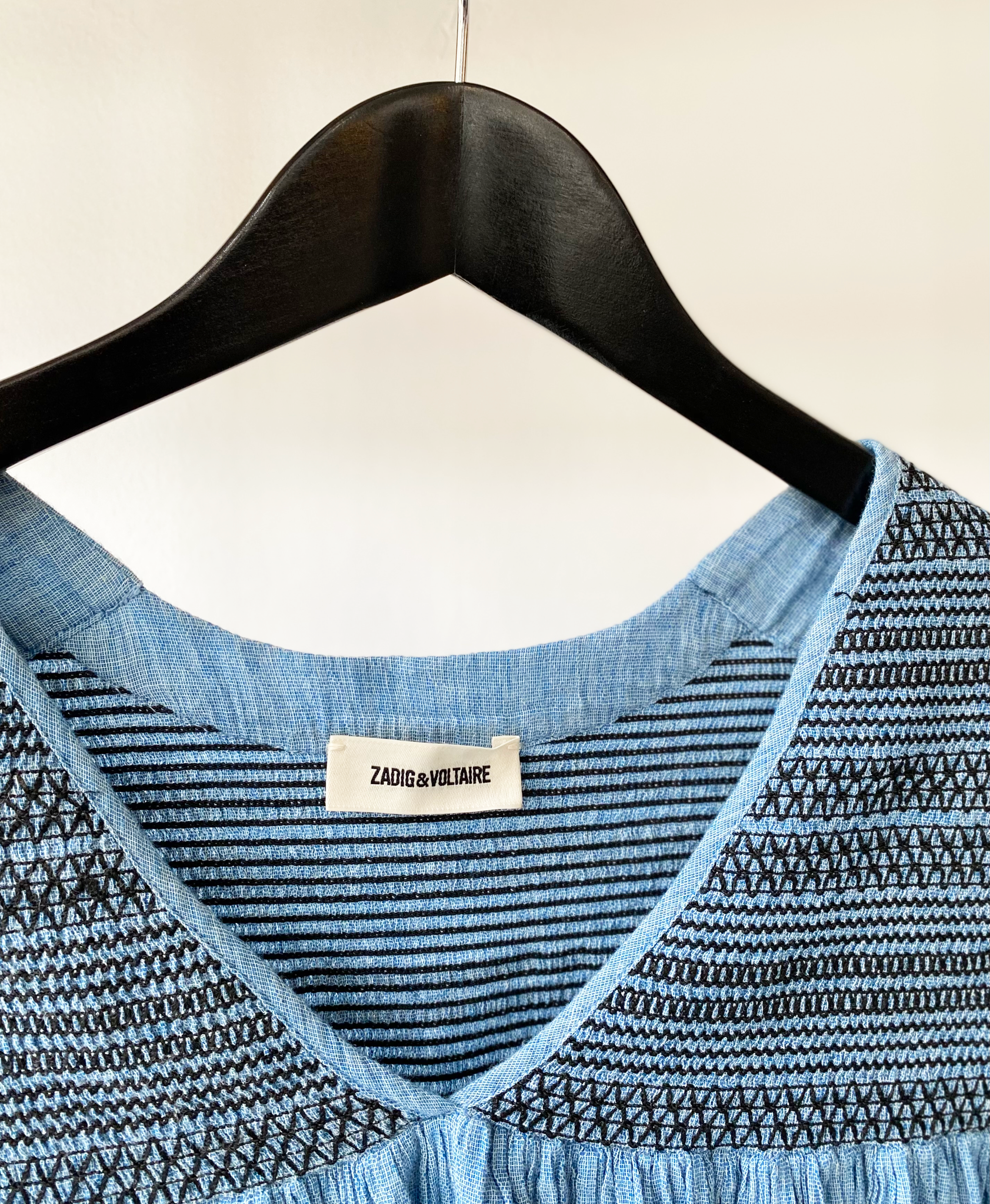 Zadig & Voltaire embroidered wide top size S