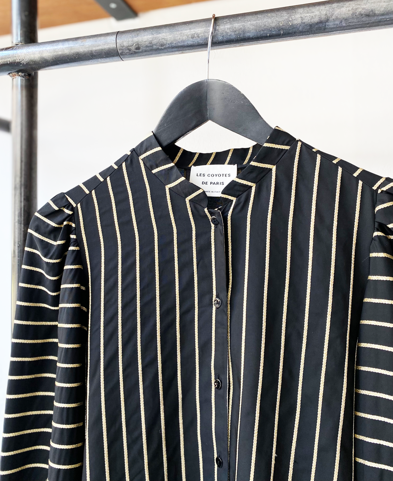 Les Coyotes de Paris gold striped shirt size 40