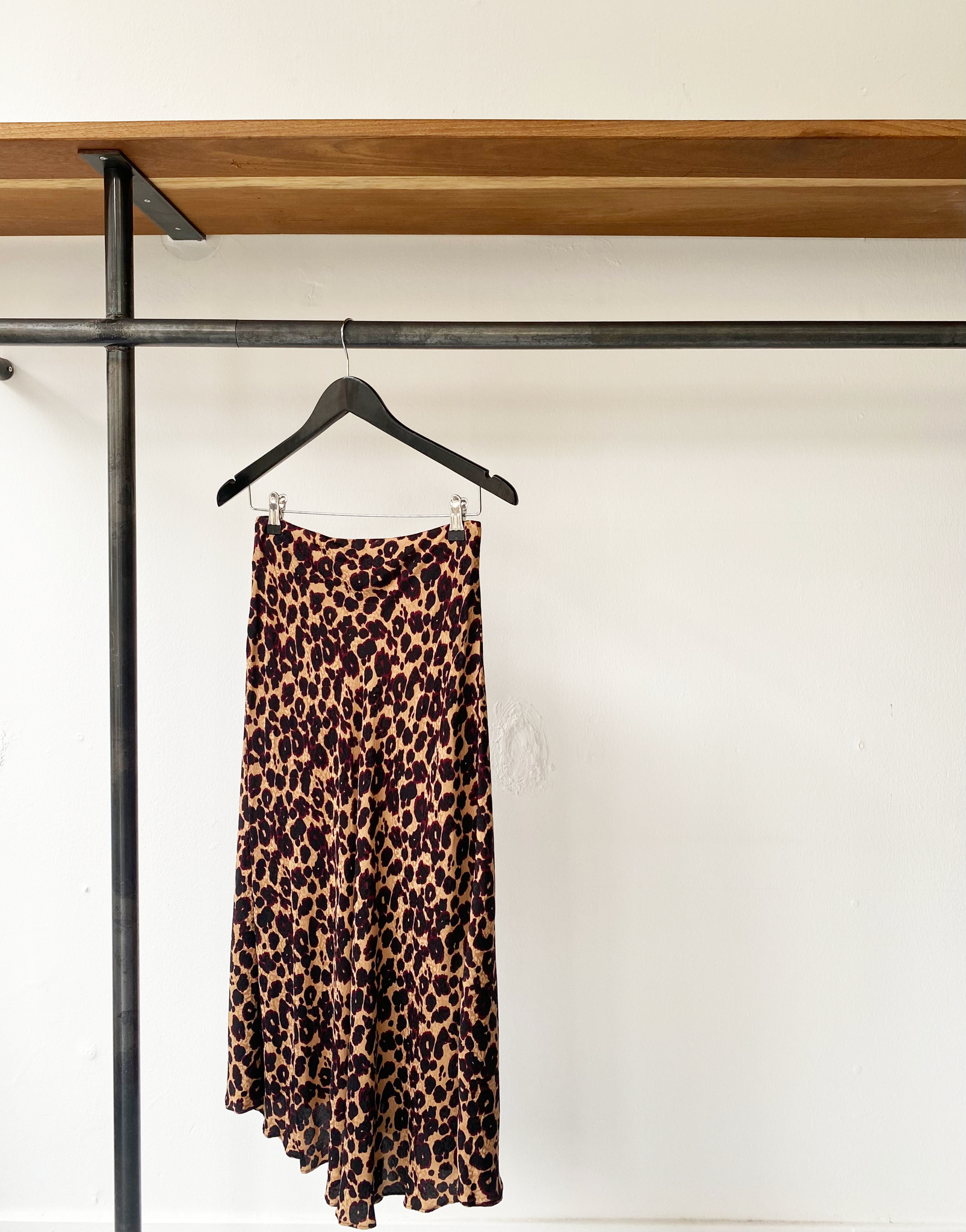 ba&sh animal print midi skirt size 0