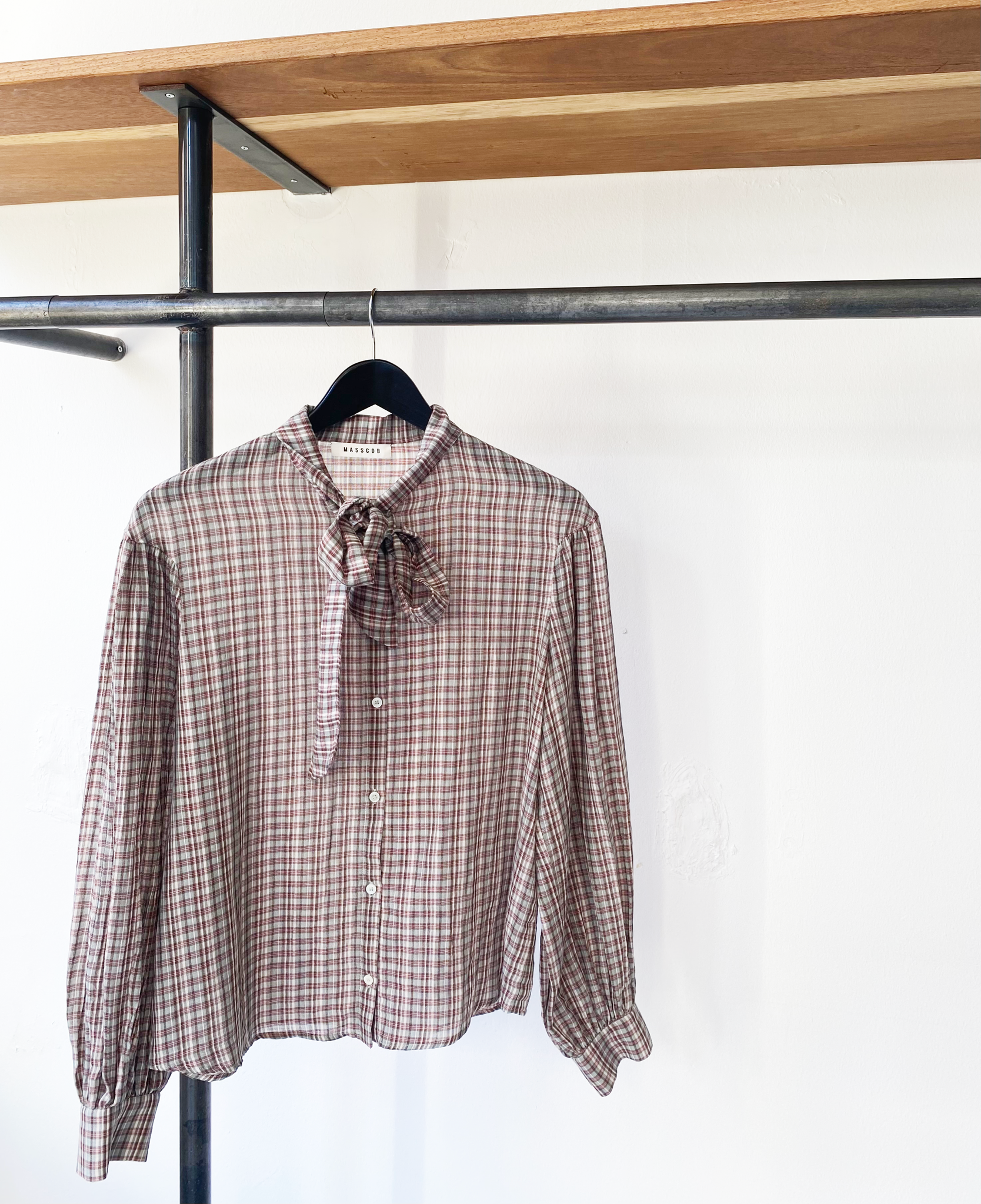 Masscob cotton checked shirt size L