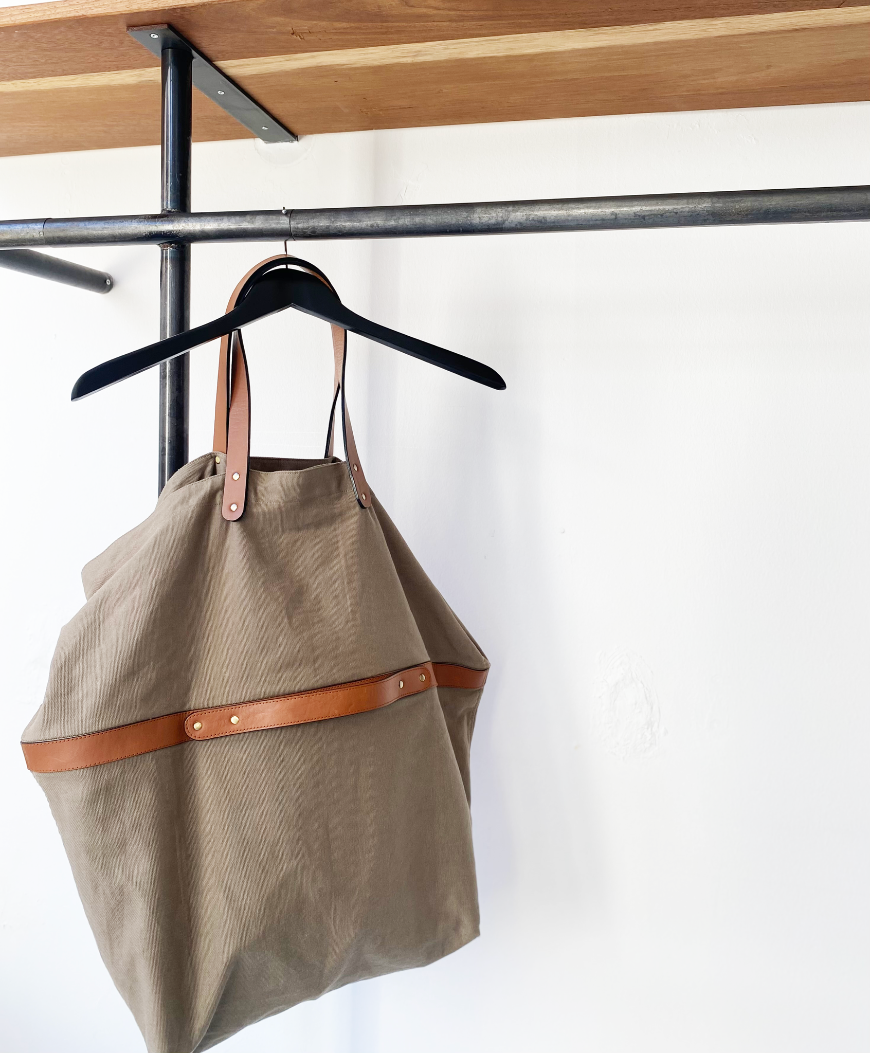 Rabens Saloner canvas and leather bag