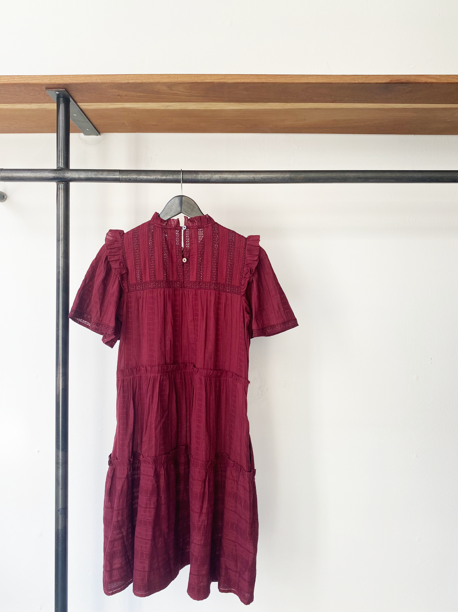 Sea New York burgundy frill dress size 8