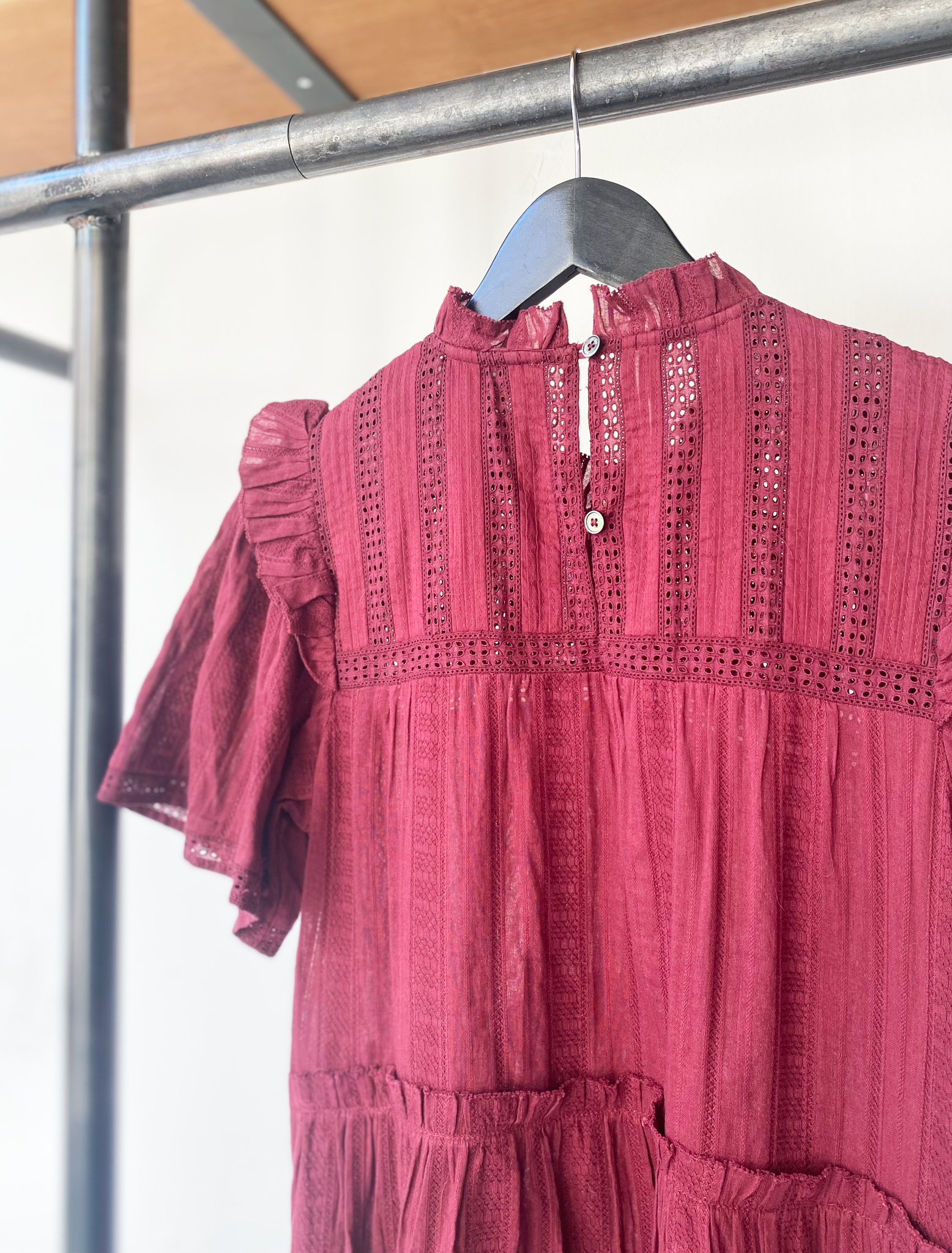 Sea New York burgundy frill dress size 8