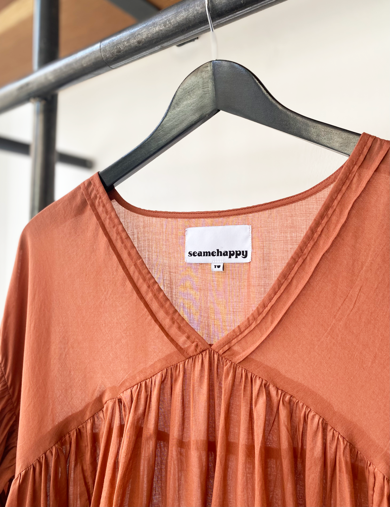 Seamehappy cotton wide dress one size