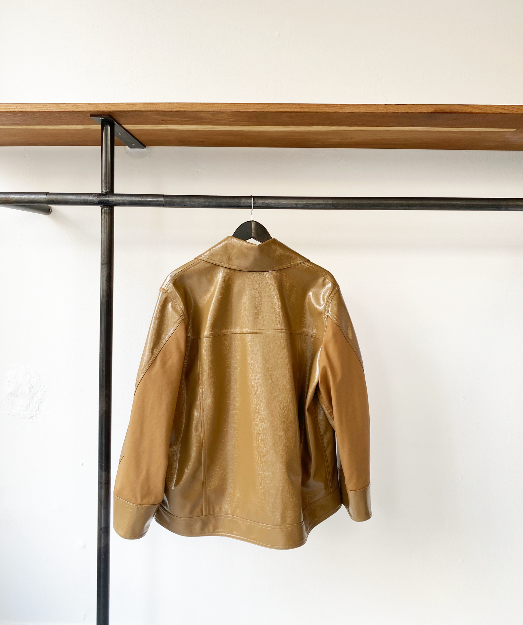 GANNI patent jacket size 36