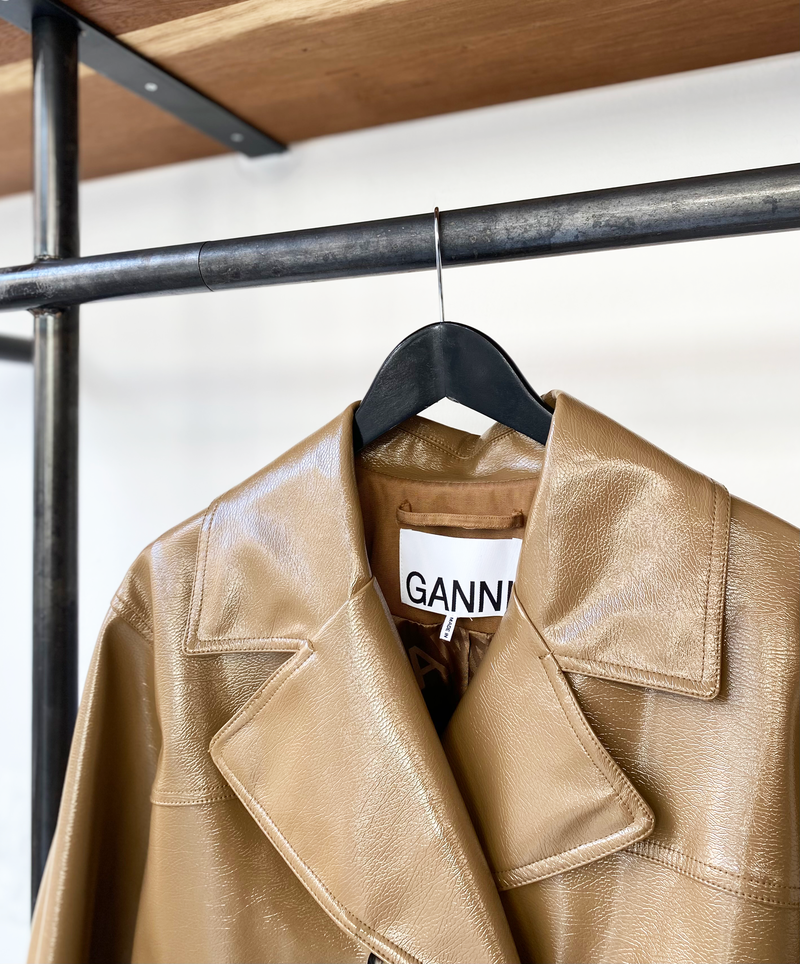 GANNI patent jacket size 36