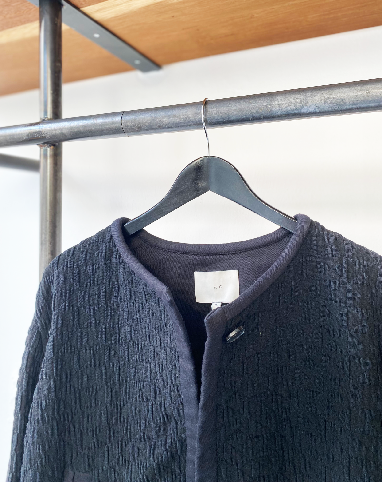 IRO black textured jacket size 40