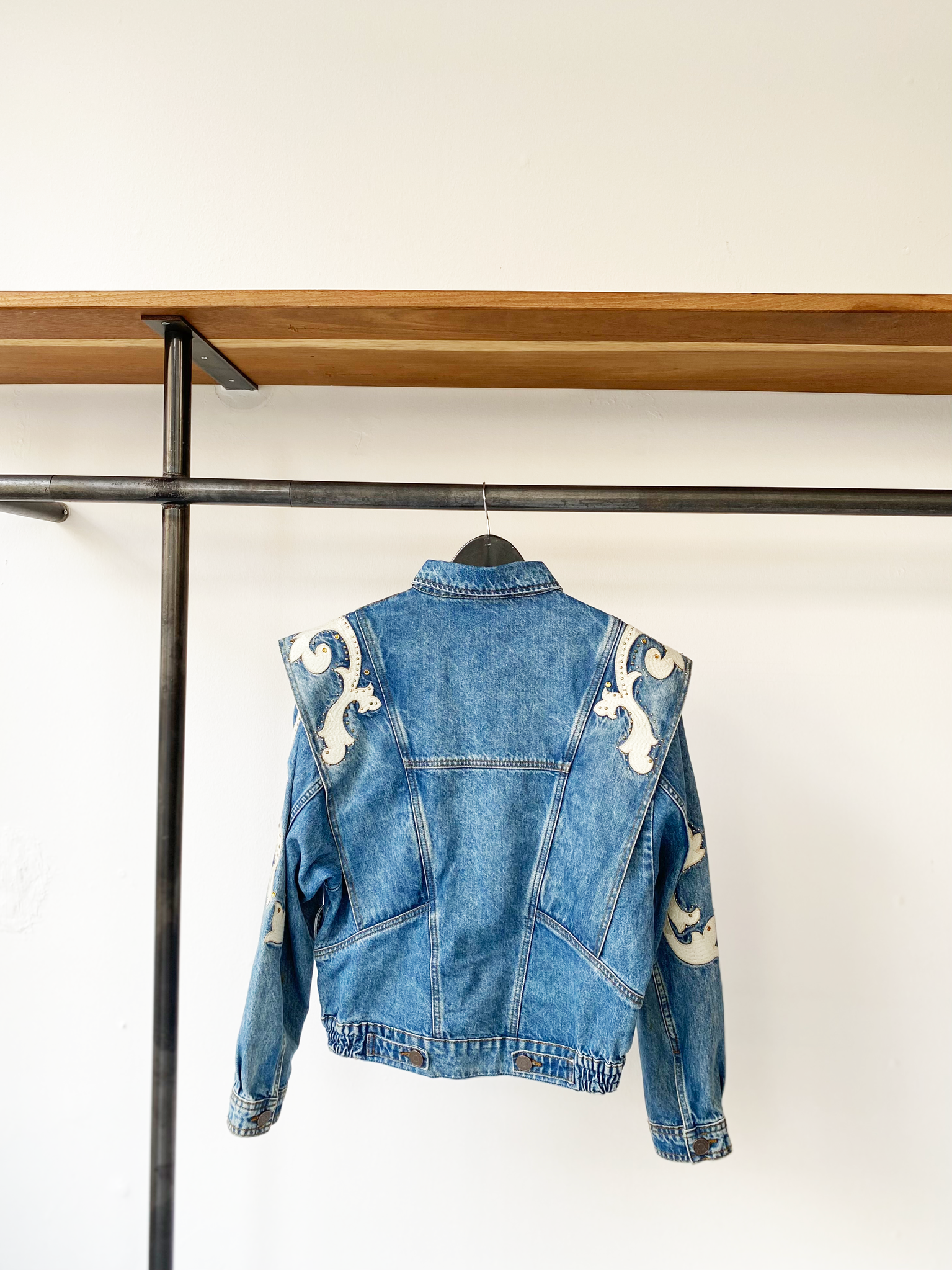 Sandro embroidered denim jacket size 36
