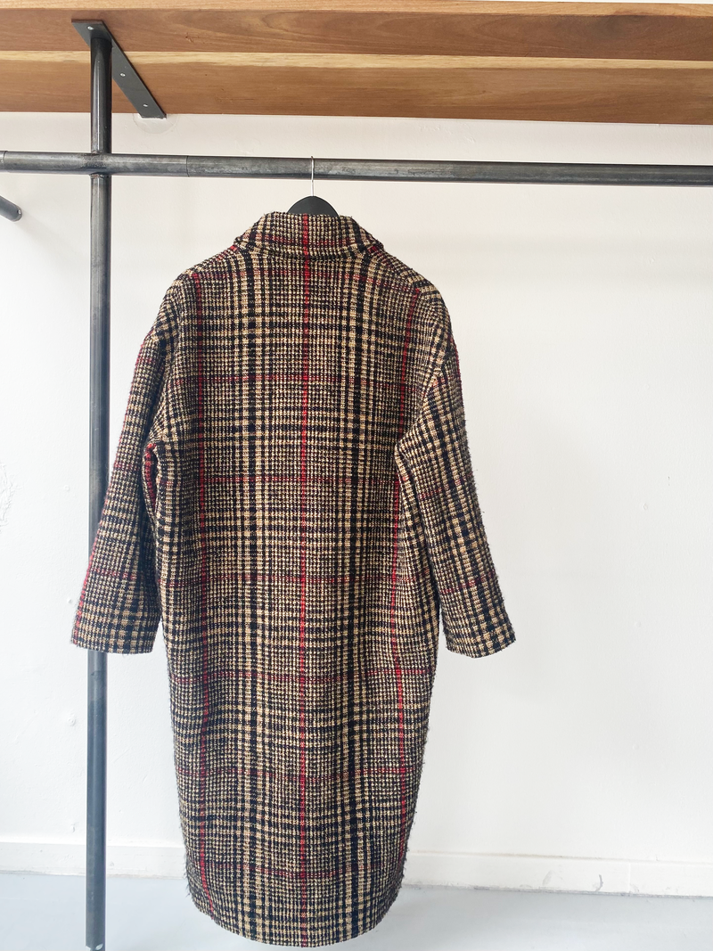 Samsøe Samsøe wool blend checked coat size S