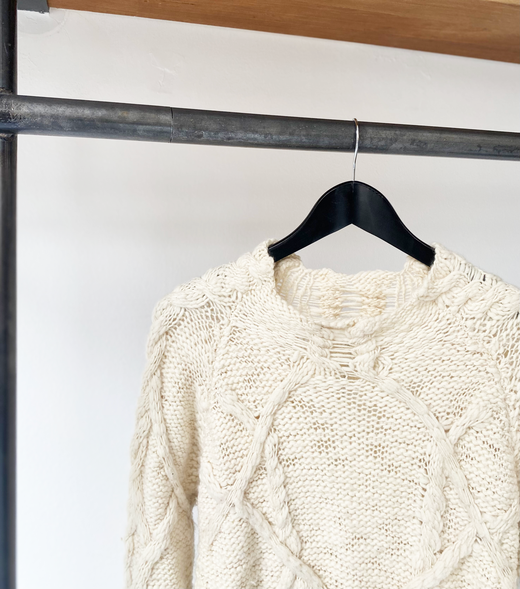 IRO merino wool cable knit size 36