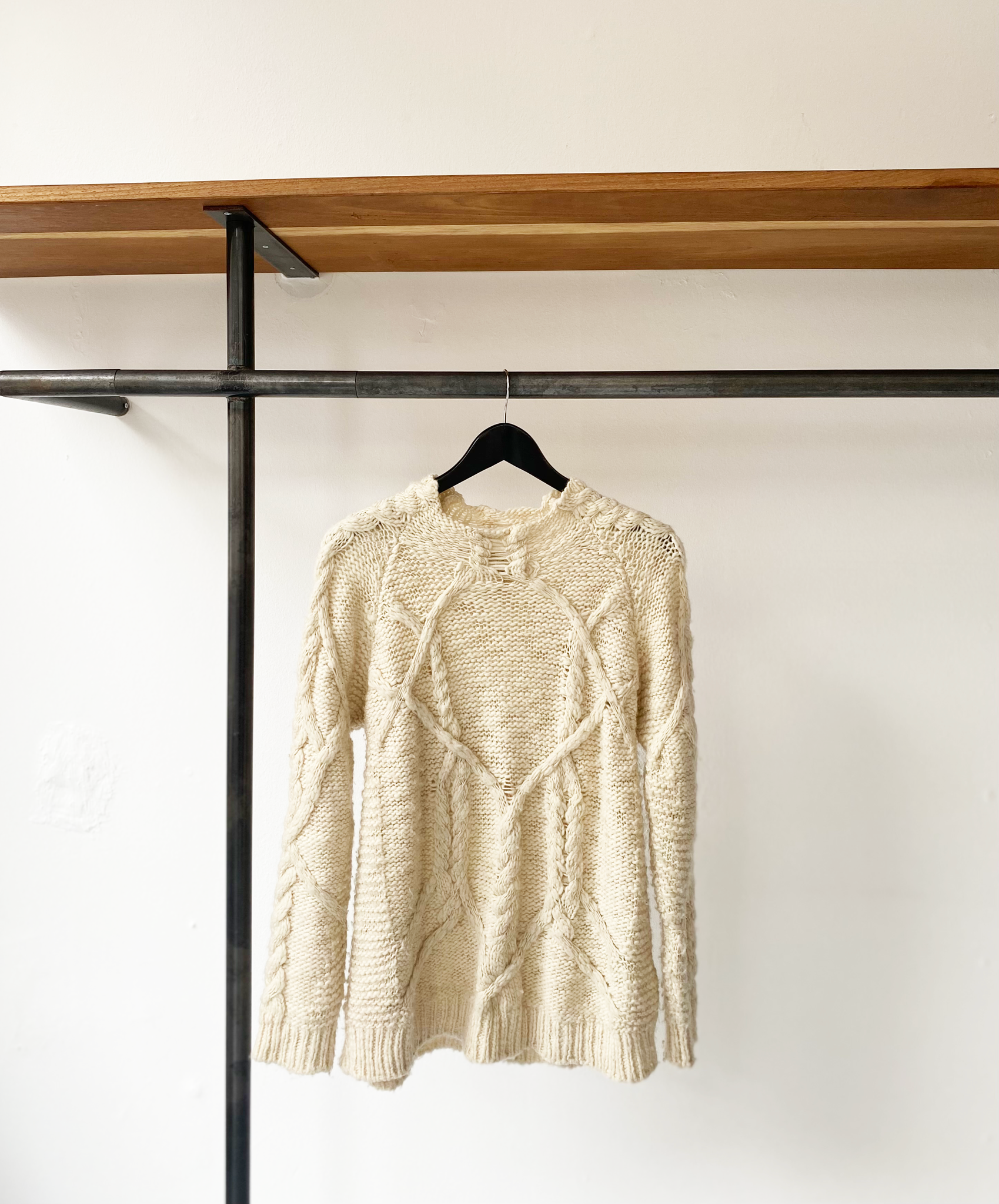 IRO merino wool cable knit size 36