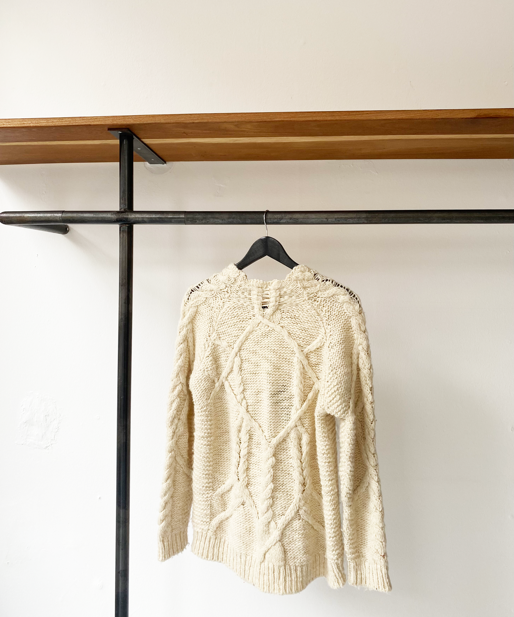 IRO merino wool cable knit size 36