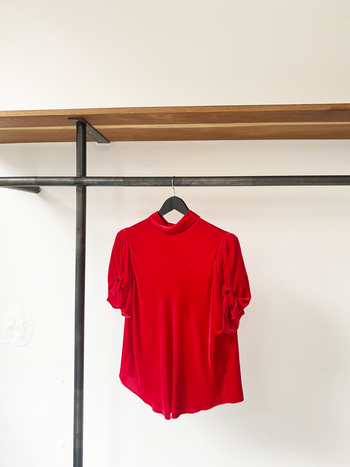 Isabel Marant Étoile cotton and silk velvet top size 42