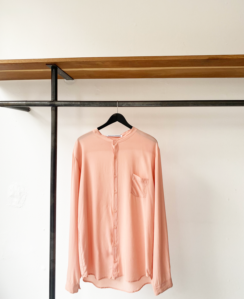 MONIQUEVANHEIST peach silk shirt size S [loose fit]