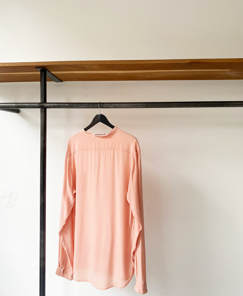 MONIQUEVANHEIST peach silk shirt size S [loose fit]