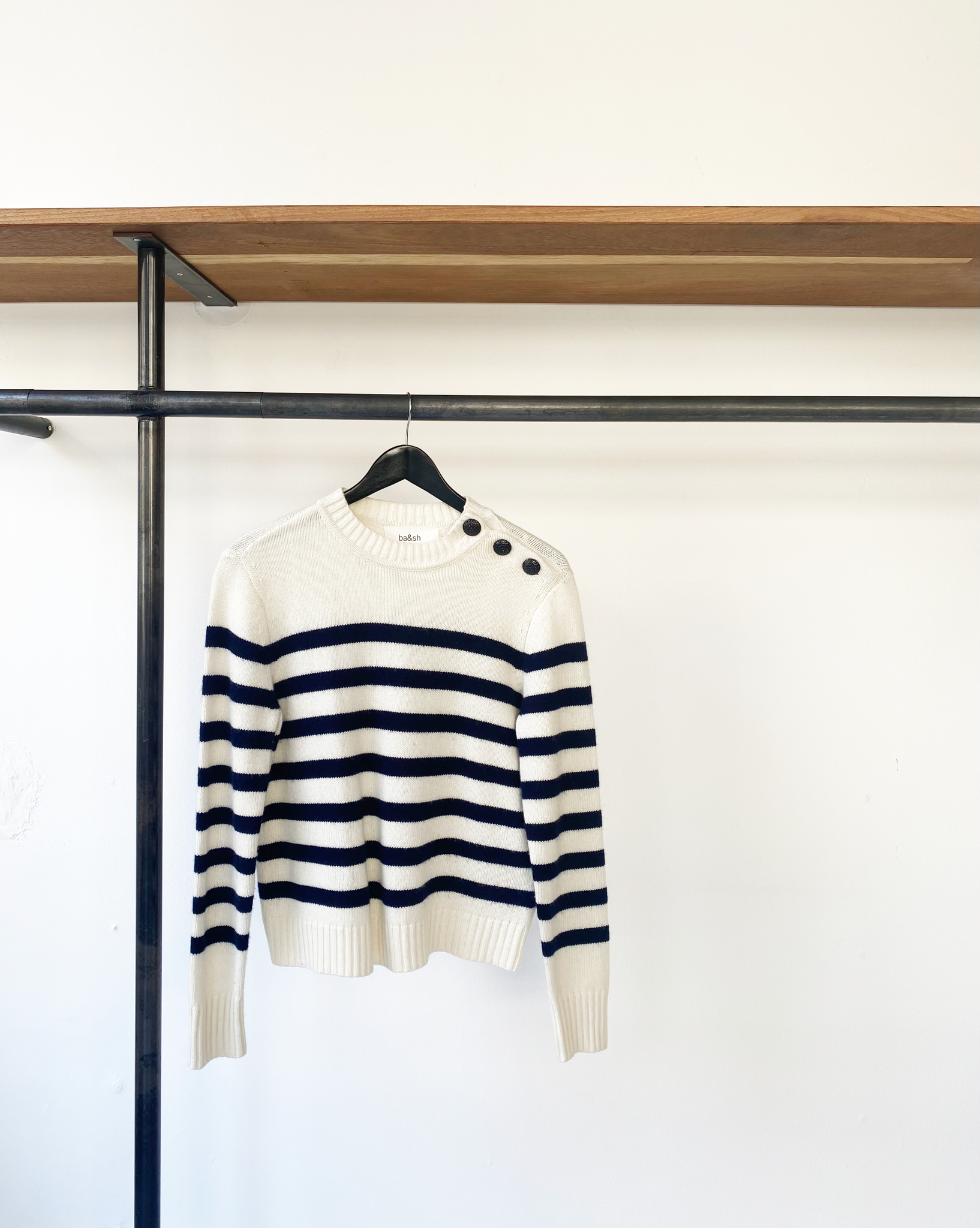 ba&sh cashmere blend striped knit size 2