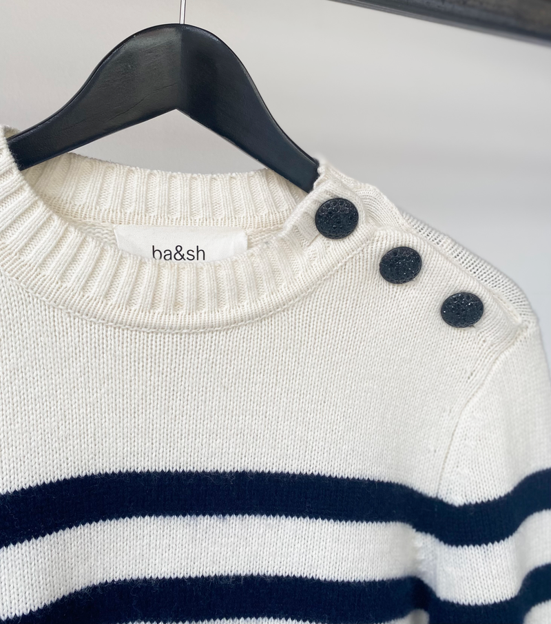 ba&sh cashmere blend striped knit size 2