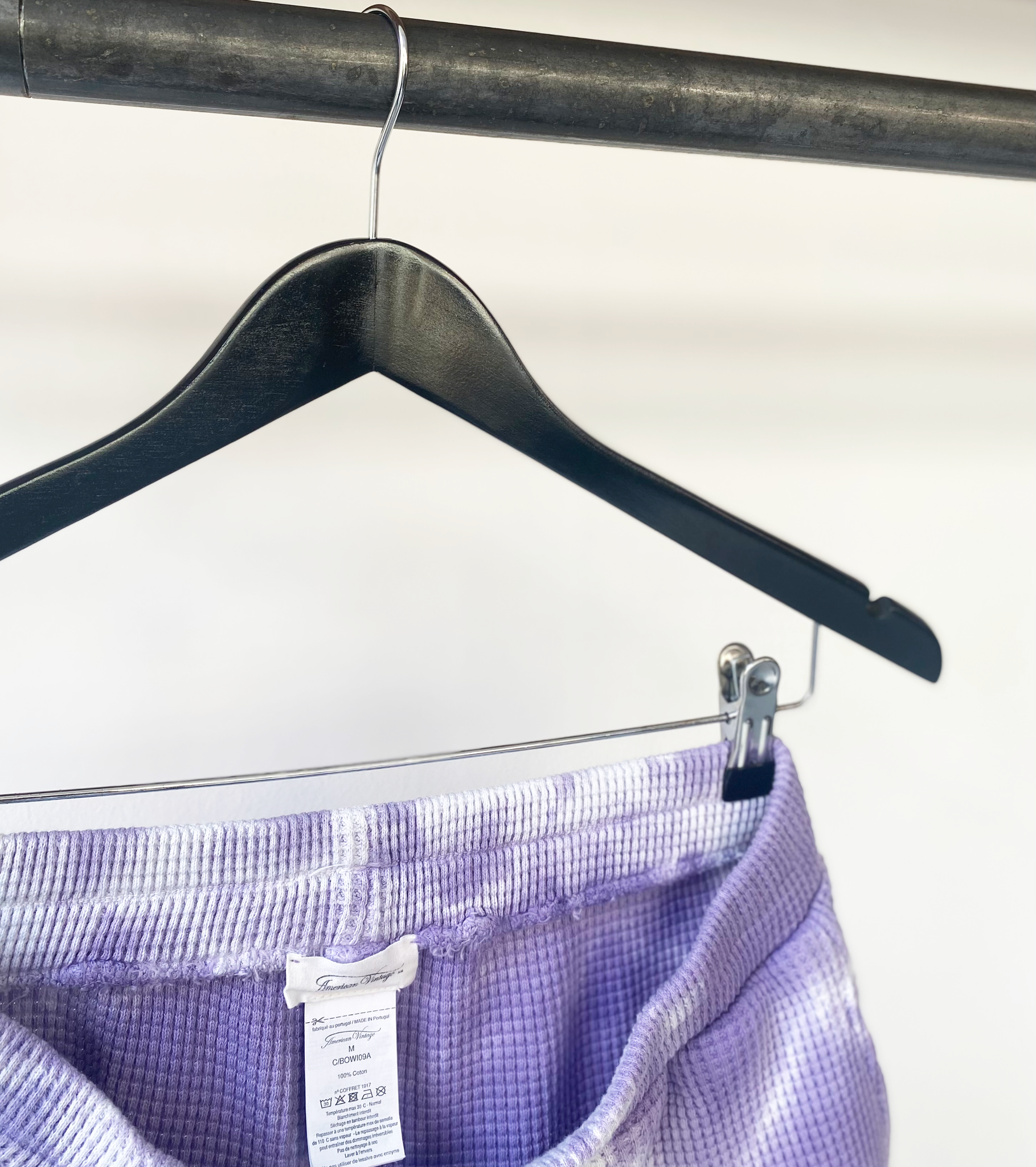 American Vintage lilac dyed shorts size M