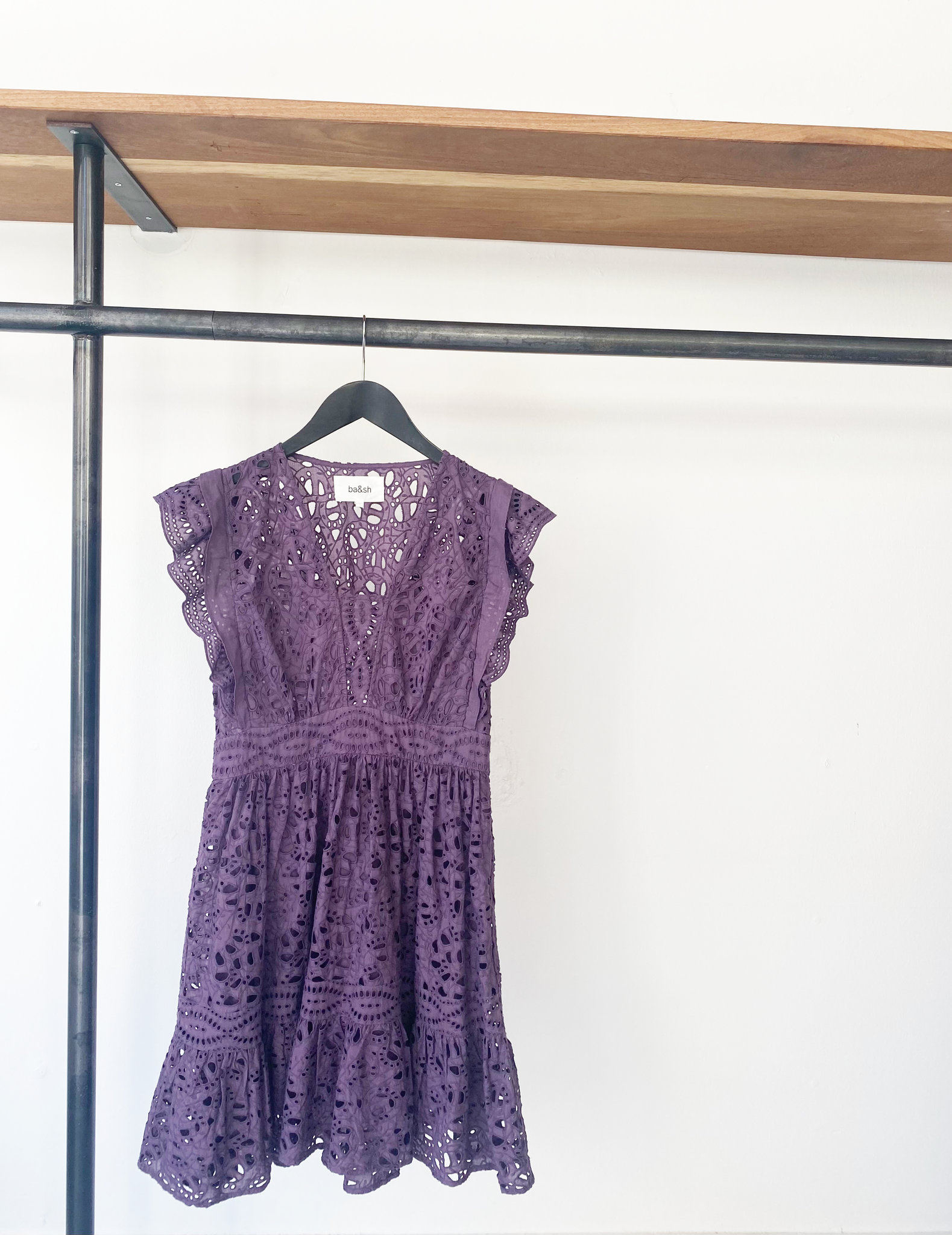 ba&sh embroidered lavendal dress size 1