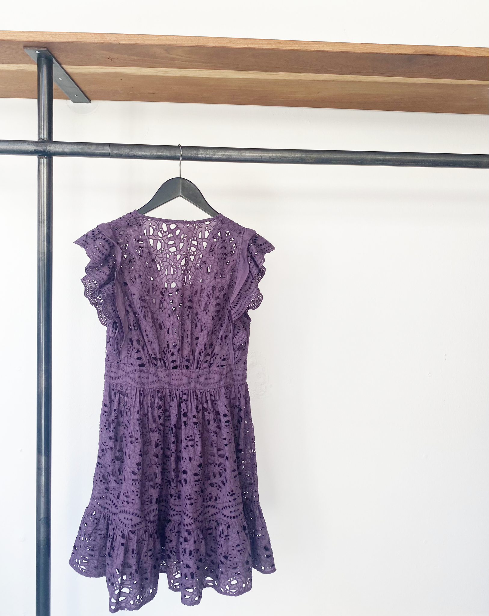 ba&sh embroidered lavendal dress size 1