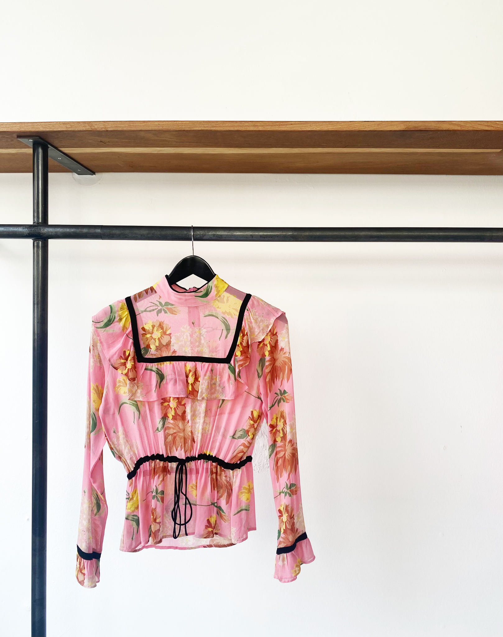 GANNI floral print blouse size 36