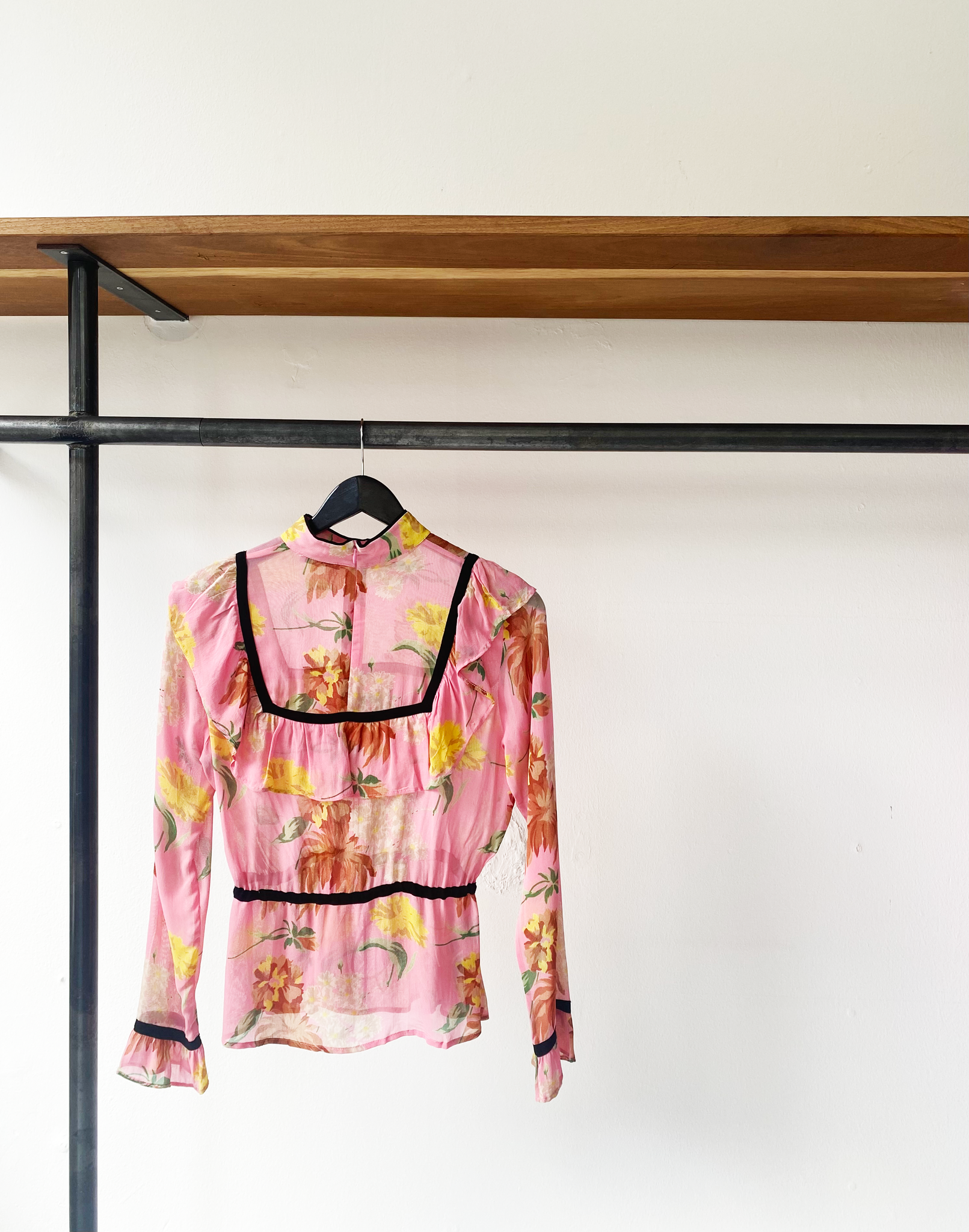 GANNI floral print blouse size 36