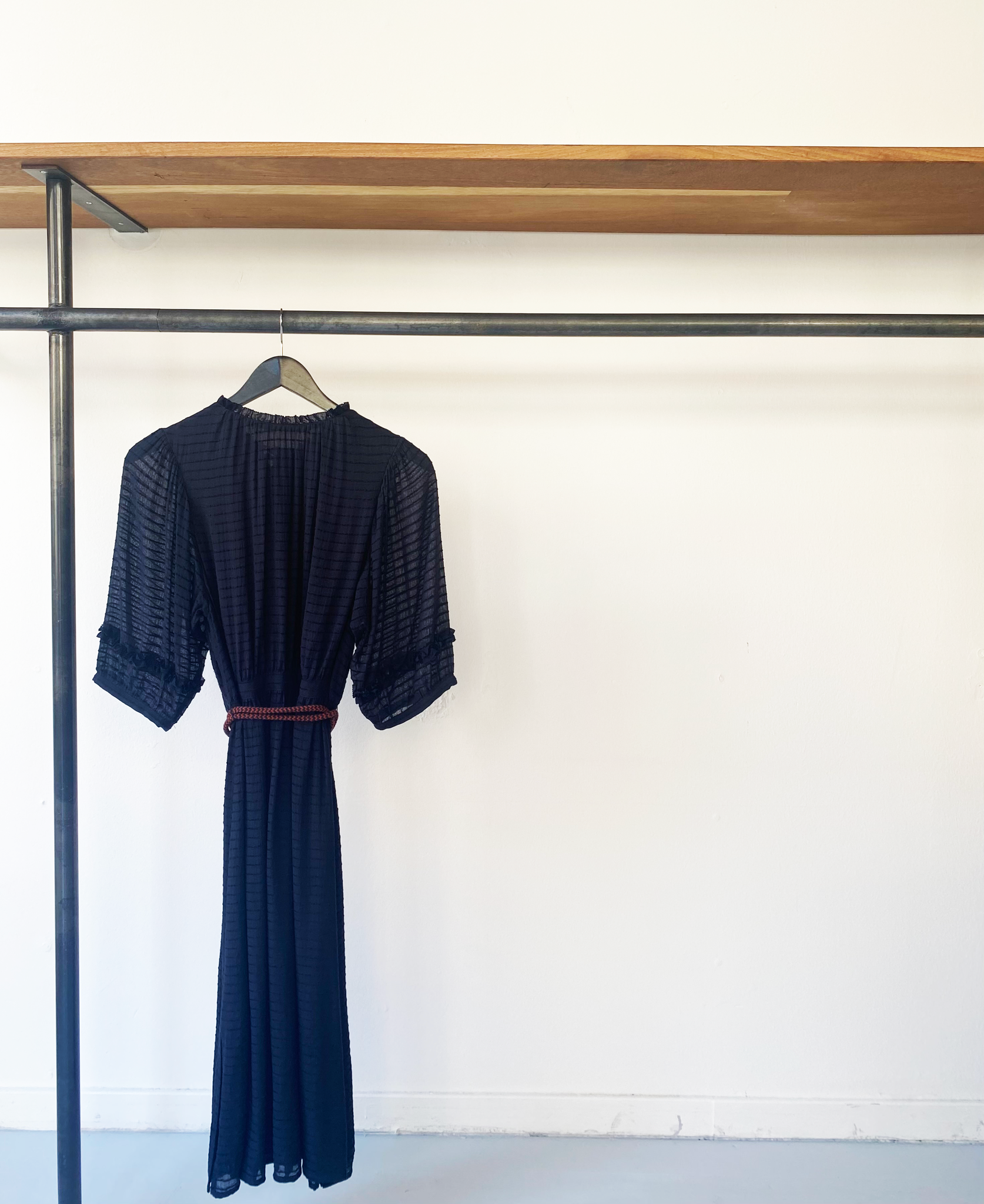 Sessun navy belted maxi dress size S