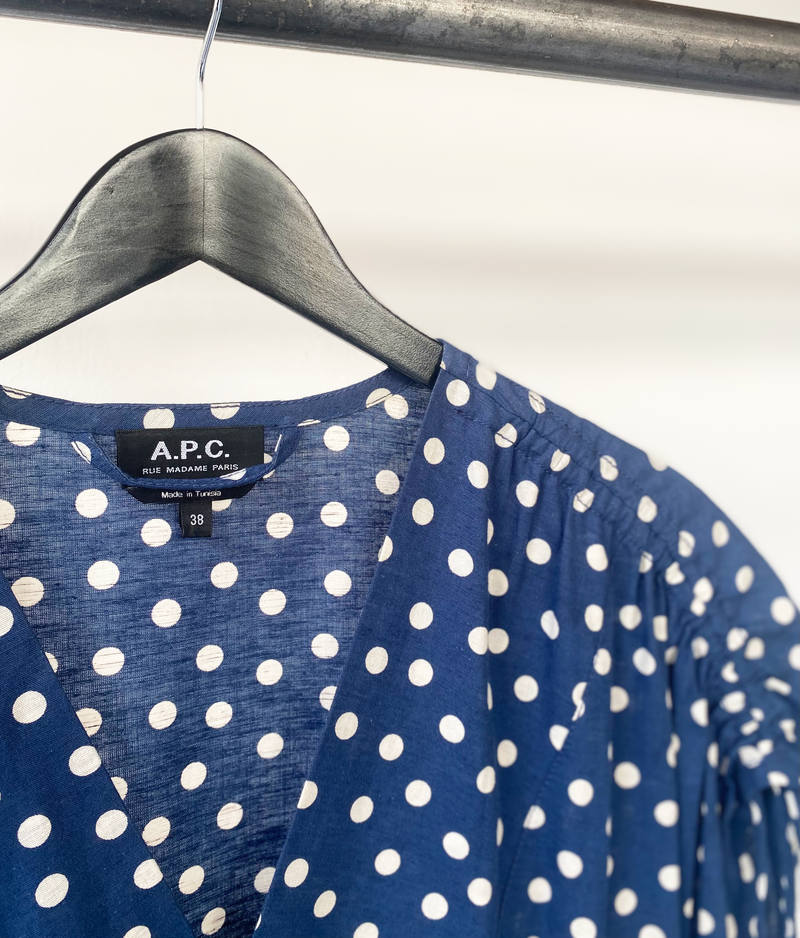 A.P.C. polka dot print dress size 38