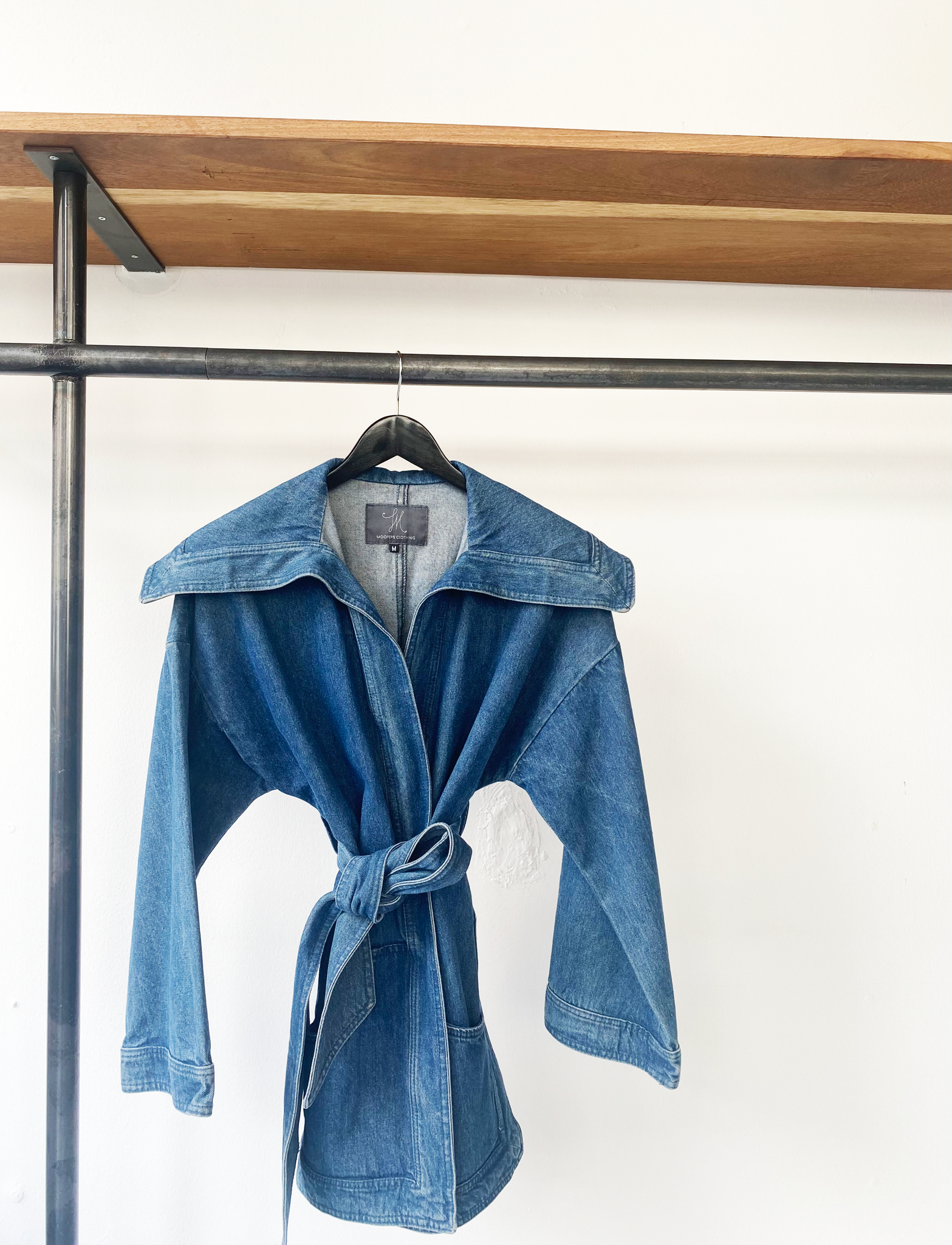 Moofers Clothing denim jacket with belt size M