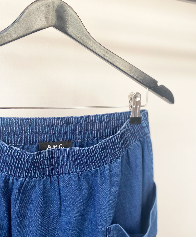 A.P.C. blue denim skirt size XS