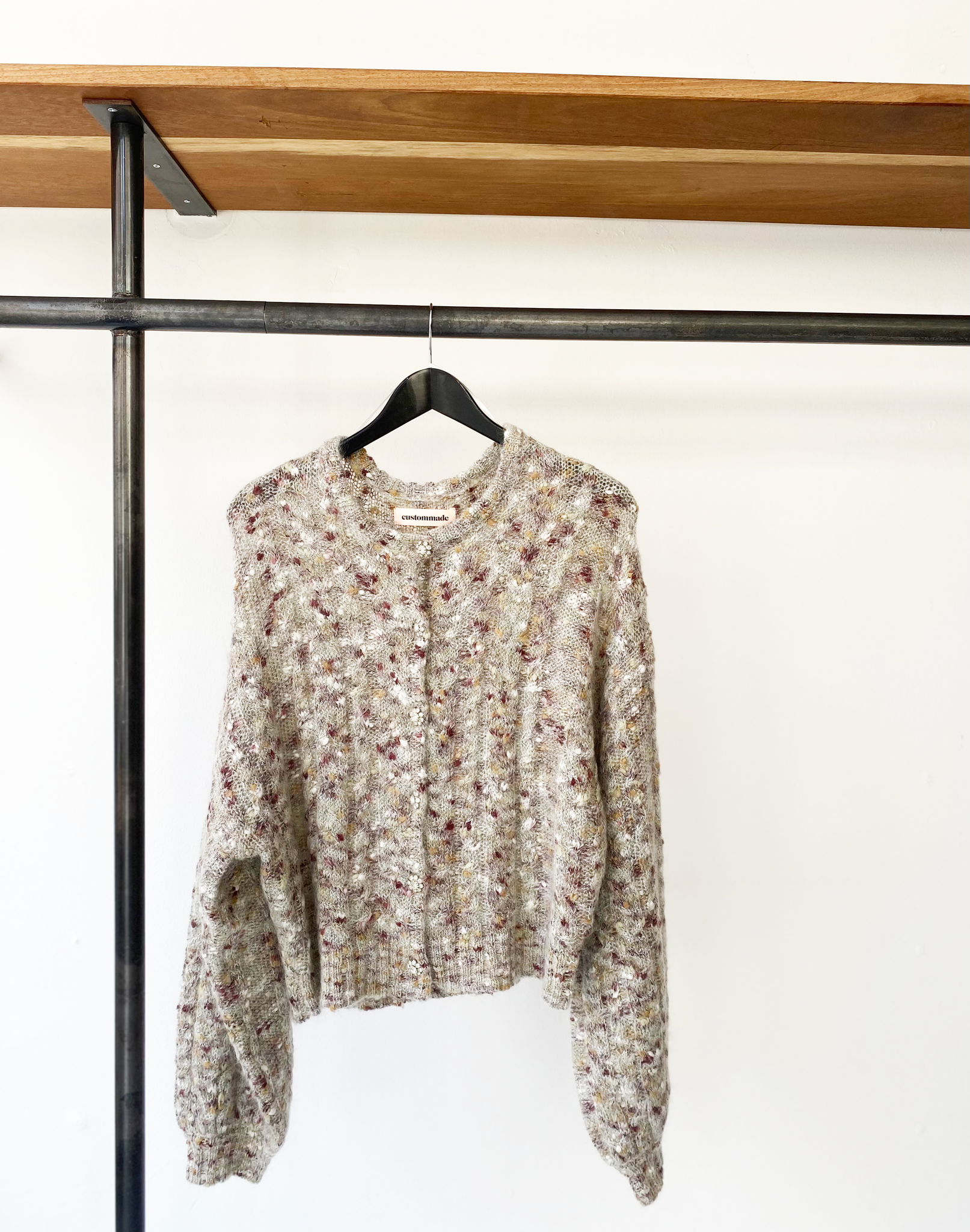 Custommade knitted colored cardigan size L