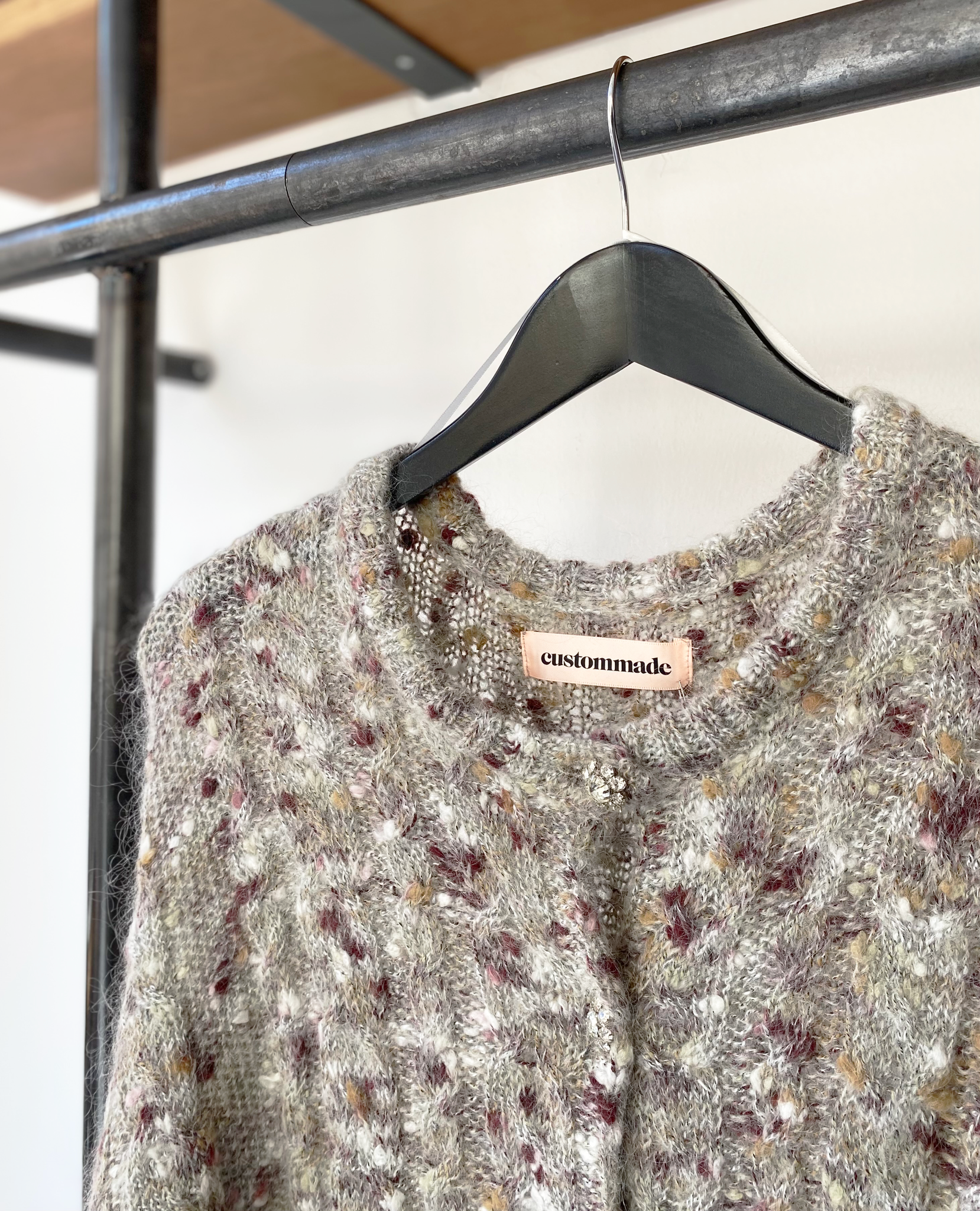 Custommade knitted colored cardigan size L