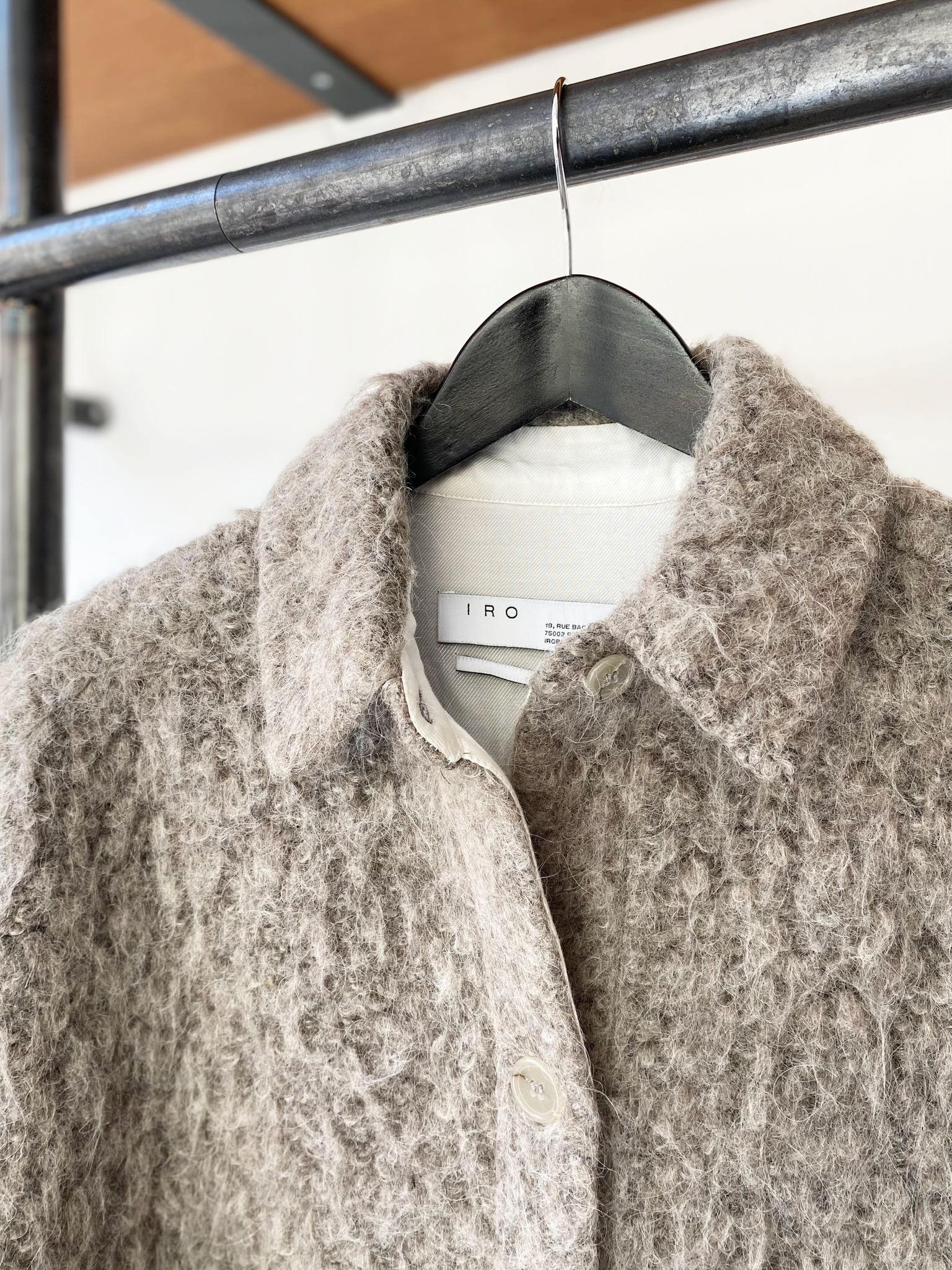 IRO paris wool oversized coat taupe size 36