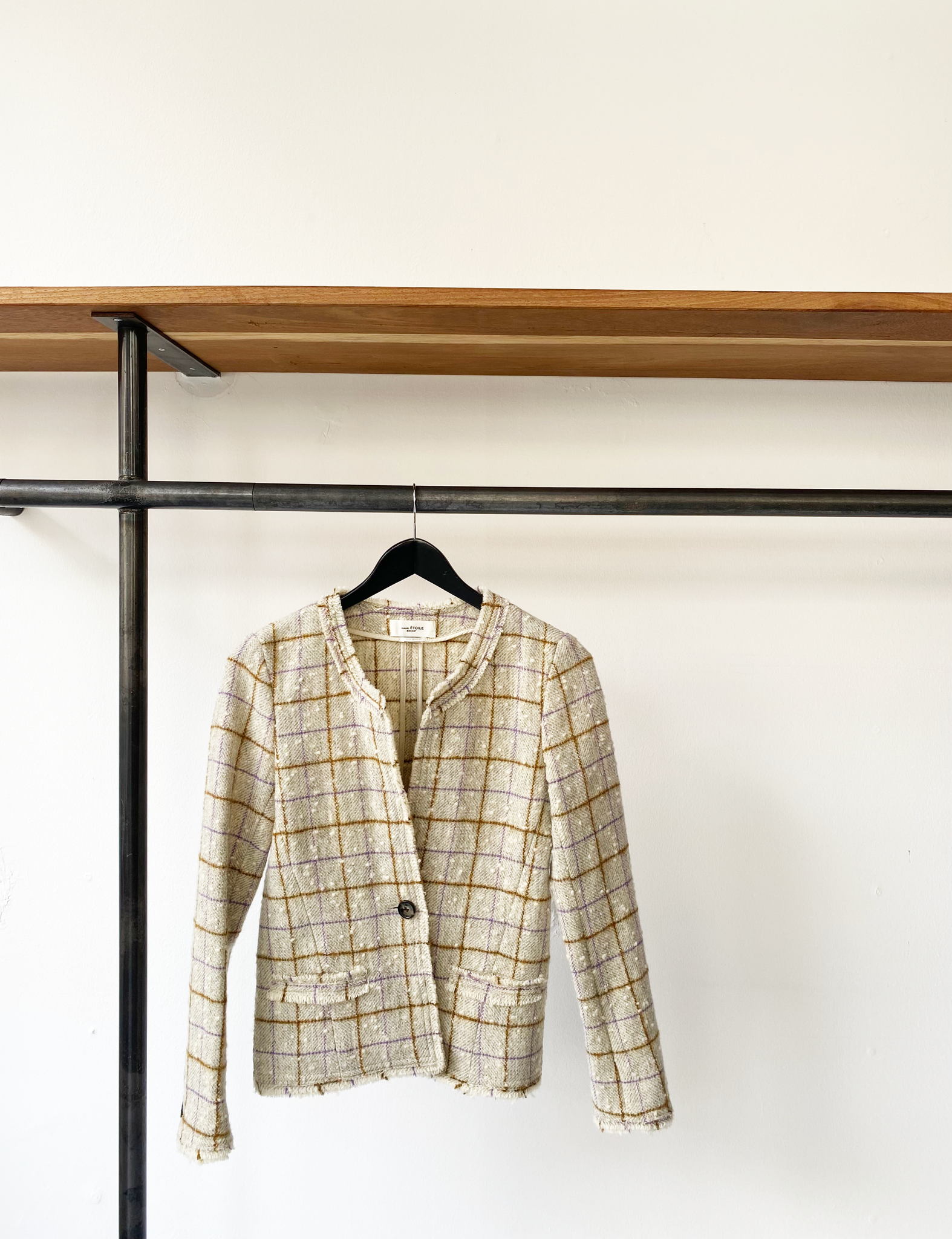 Isabel Marant Étoile wool checked textured jacket size 36