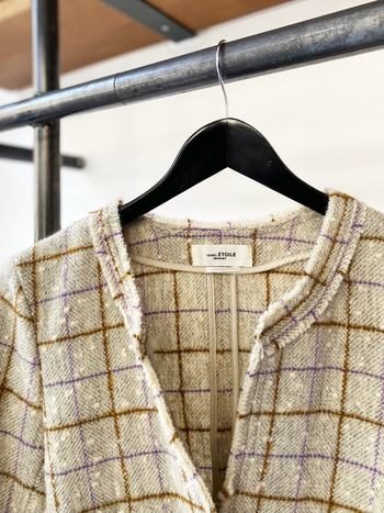 Isabel Marant Étoile wool checked textured jacket size 36